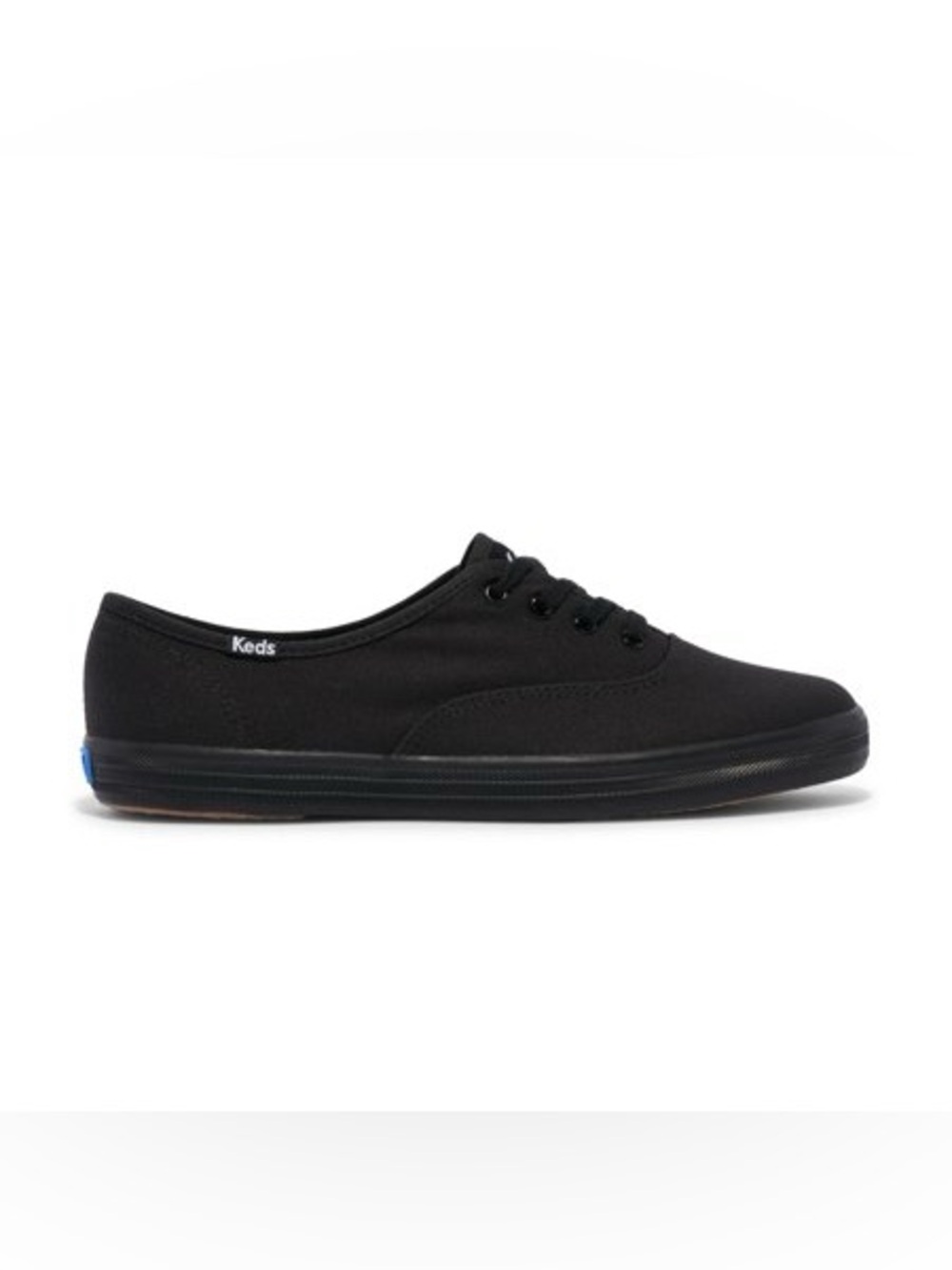 Keds Black Canvas Low-Top Lace-Up Sneakers Sz 8xw